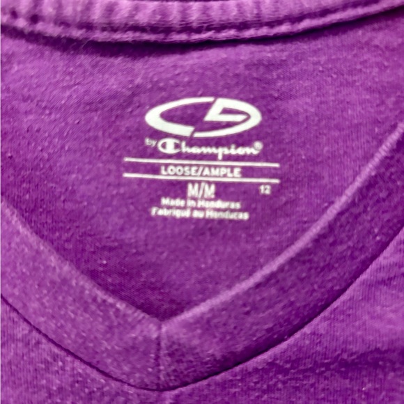 Champion brand Performance V-Neck T-Shirt Style Purple Woman size Med. No flaws - Picture 2 of 11